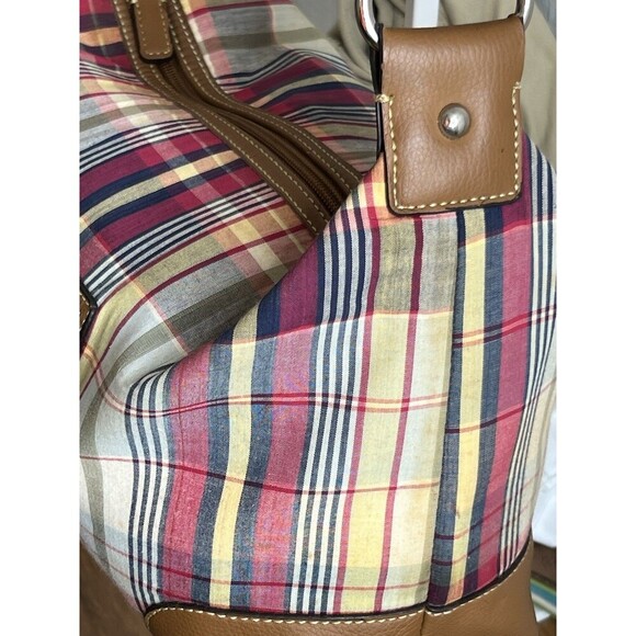American Living Preppy Plaid Ivy League Old Money Shoulder Bag Multicolor - Picture 5 of 9